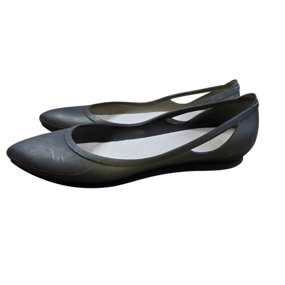 Crocs Rio Smoke Pointed Toe Ballet Flats - Picture 1 of 11